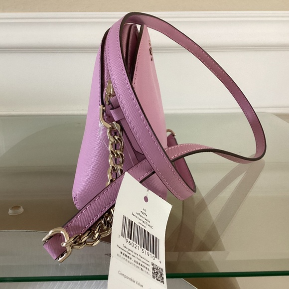 Kate Spade Cameron Street Hilli Leather Berry Crush Lavender Dome Crossbody Bag - Picture 3 of 14